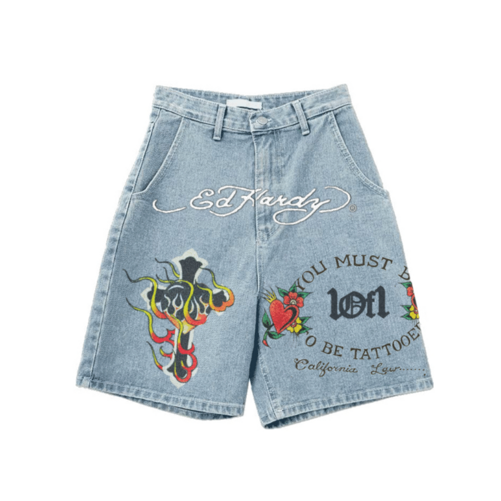 SHORT ED HARDY NIRVANA DENIM