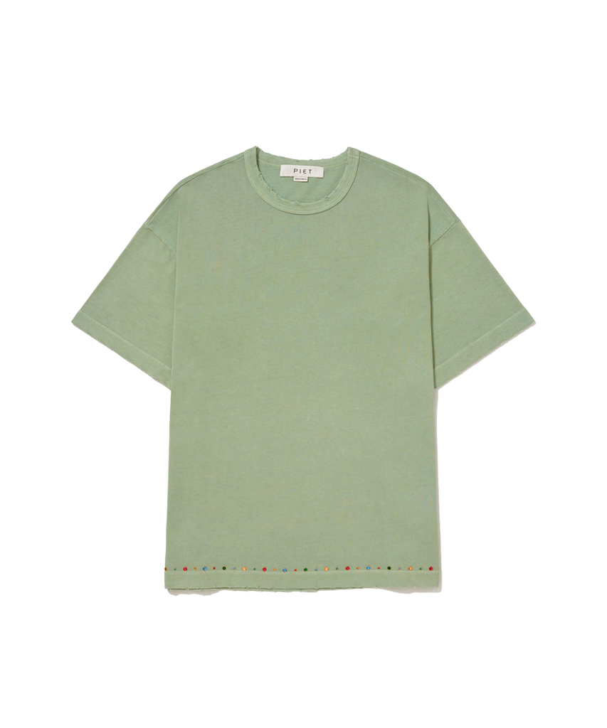 CAMISETA PIET DISTRESSED GEMS OLIVE FW24REG005
