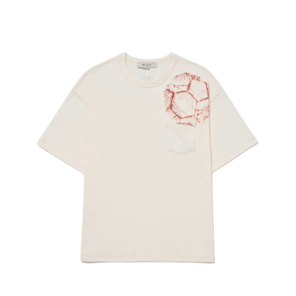 CAMISETA PIET FOOTBALL POCKET WHT SS25REG016