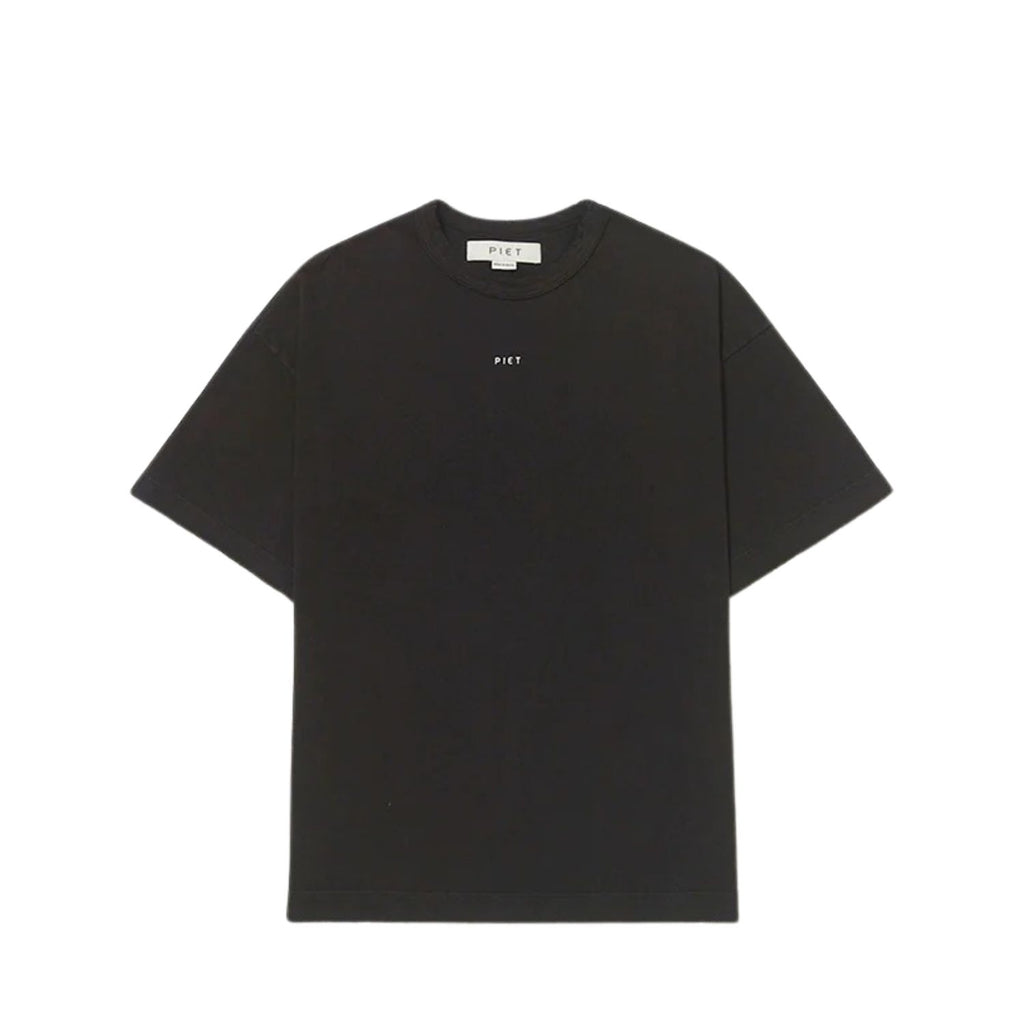 CAMISETA PIET LOGO VINTAGE BLK SS25REG011