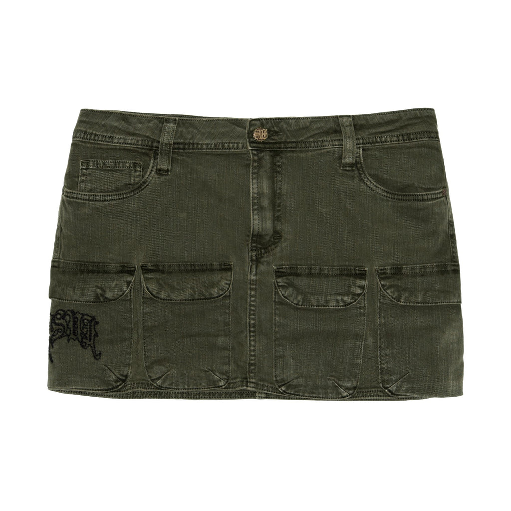 SAIA SUF CARGO SKIRT GREEN