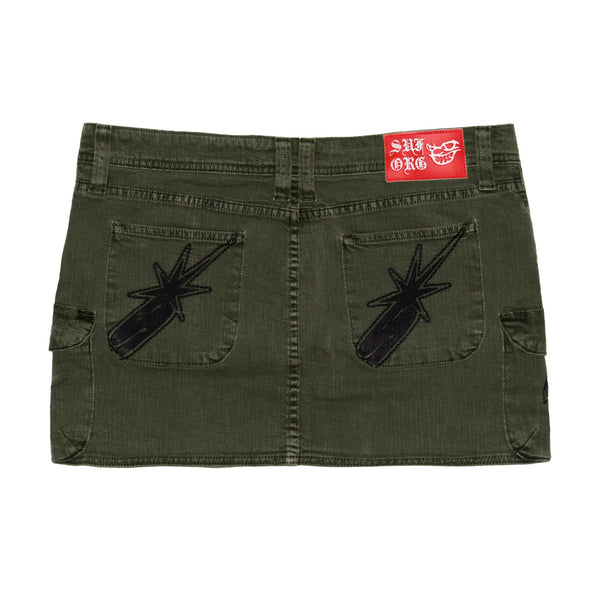 SAIA SUF CARGO SKIRT GREEN