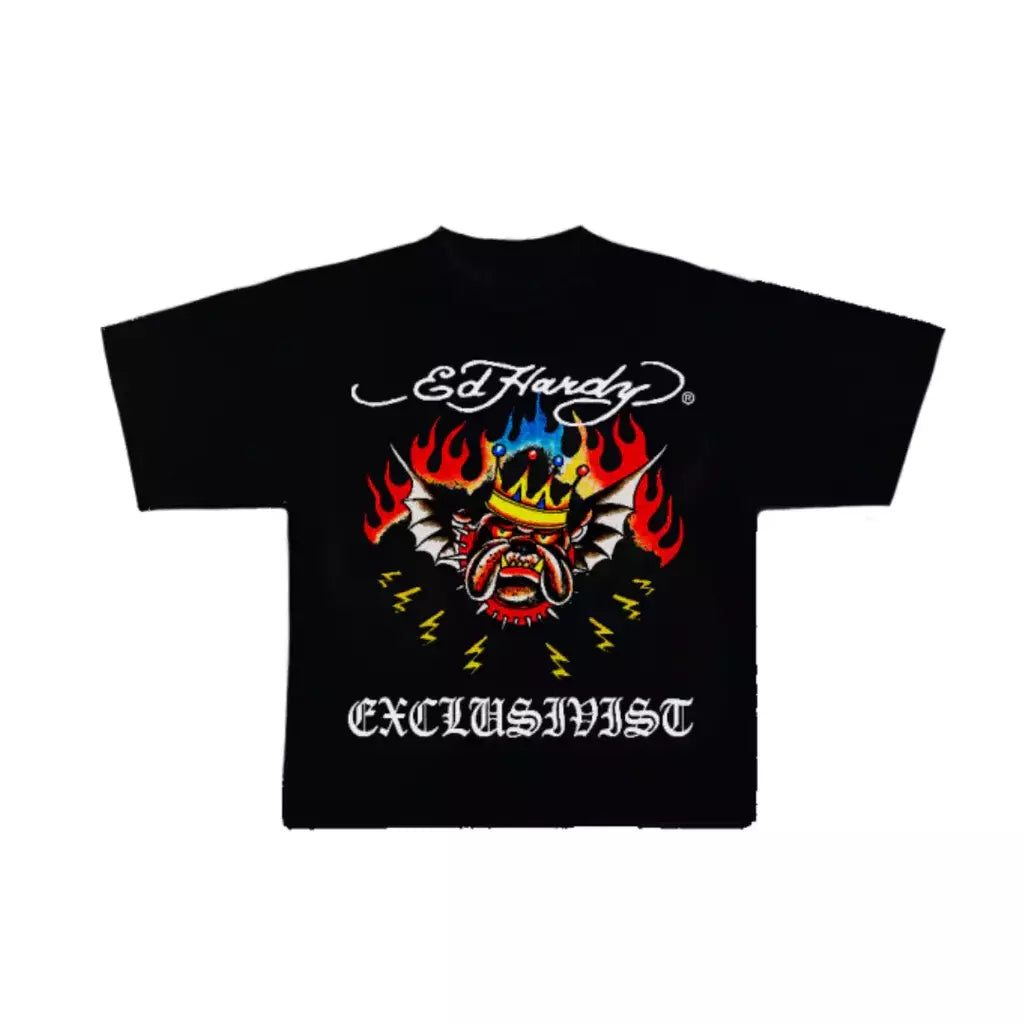 CAMISETA ED HARDY 4 DA BIG DAWGS ONLY BLK