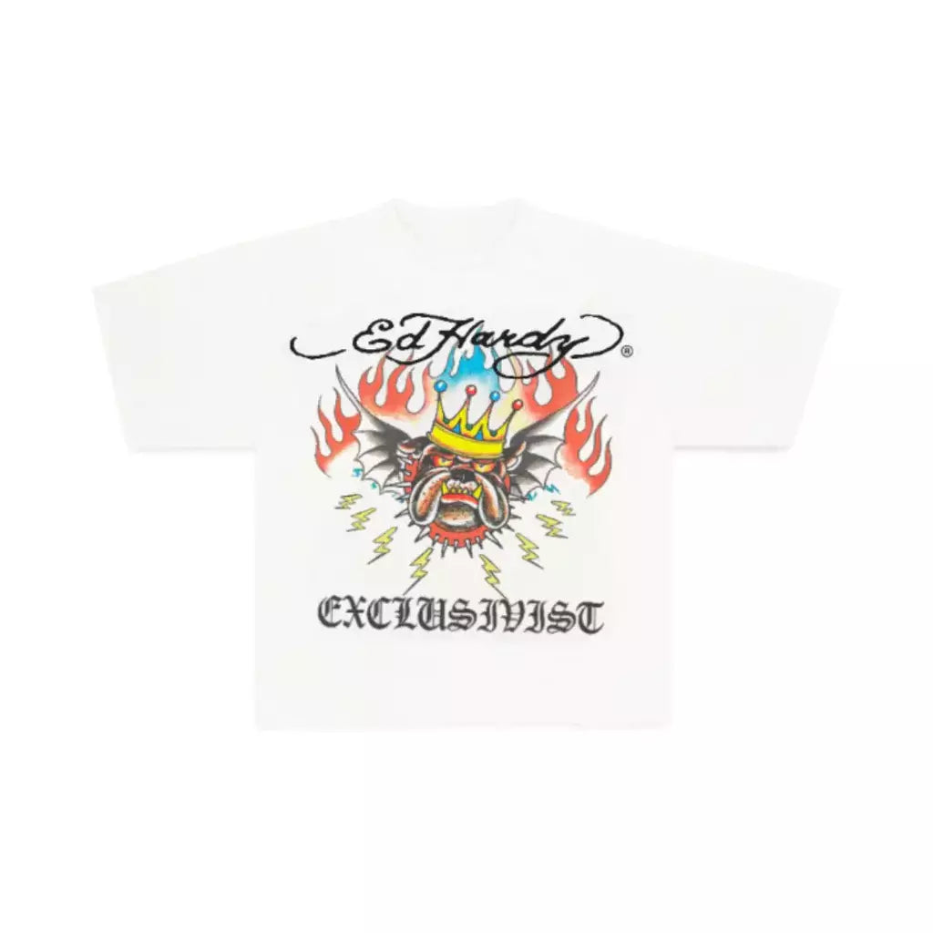 CAMISETA ED HARDY 4 DA BIG DAWGS ONLY WHT