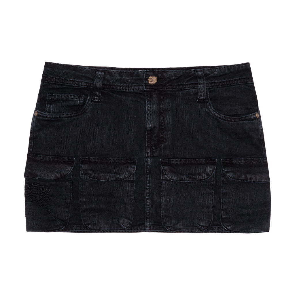 SAIA SUF CARGO SKIRT BLACK